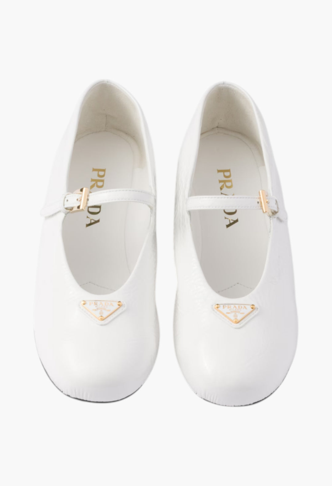 White Naplak Patent Leather Ballerinas - GLAM MODA