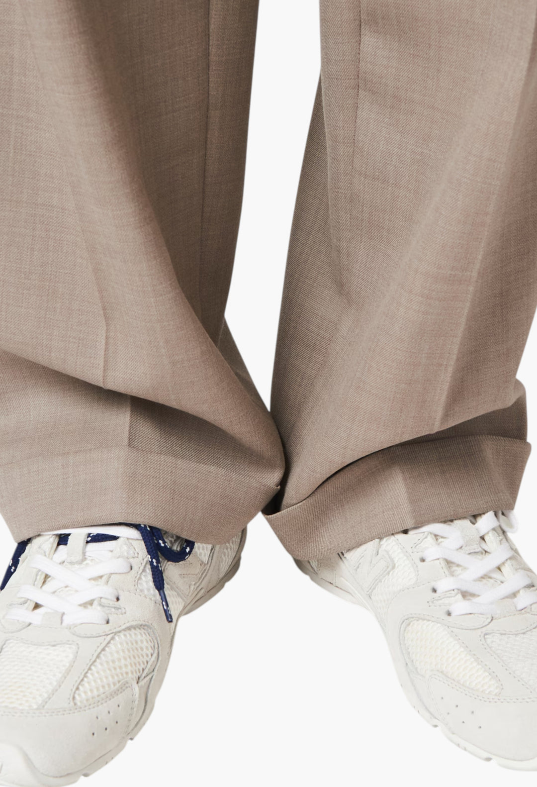 White - New Balance X Miu Miu 530 SL Suede And Mesh Sneakers - GLAM MODA