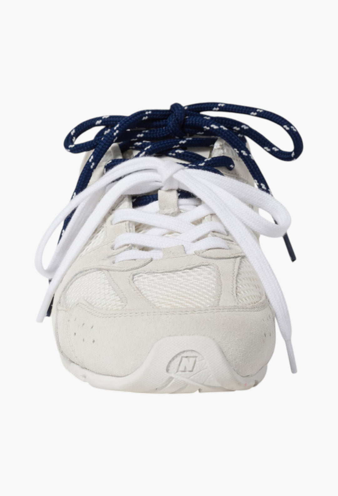 White - New Balance X Miu Miu 530 SL Suede And Mesh Sneakers - GLAM MODA