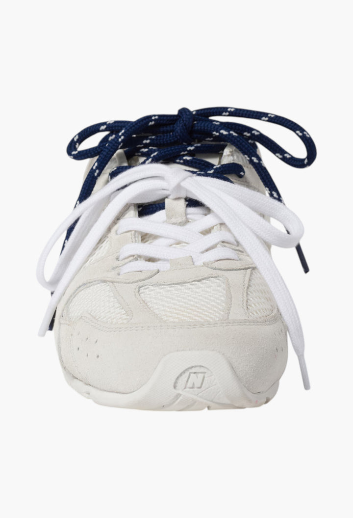 White - New Balance X Miu Miu 530 SL Suede And Mesh Sneakers - GLAM MODA