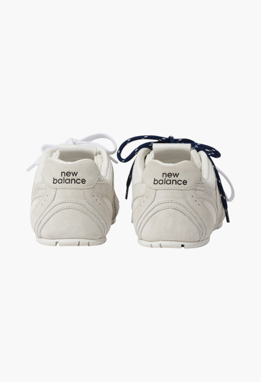 White - New Balance X Miu Miu 530 SL Suede And Mesh Sneakers - GLAM MODA