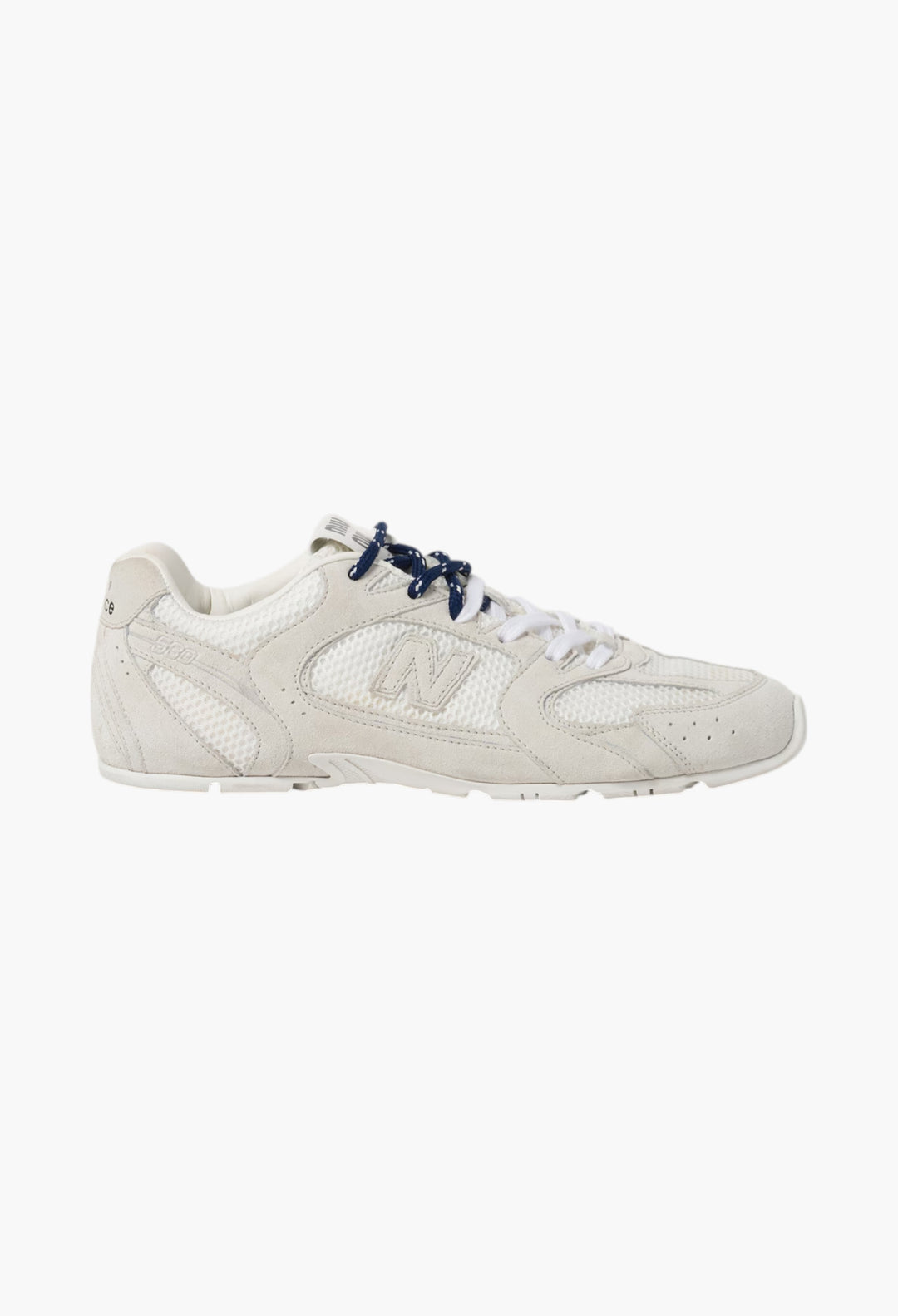 White - New Balance X Miu Miu 530 SL Suede And Mesh Sneakers - GLAM MODA
