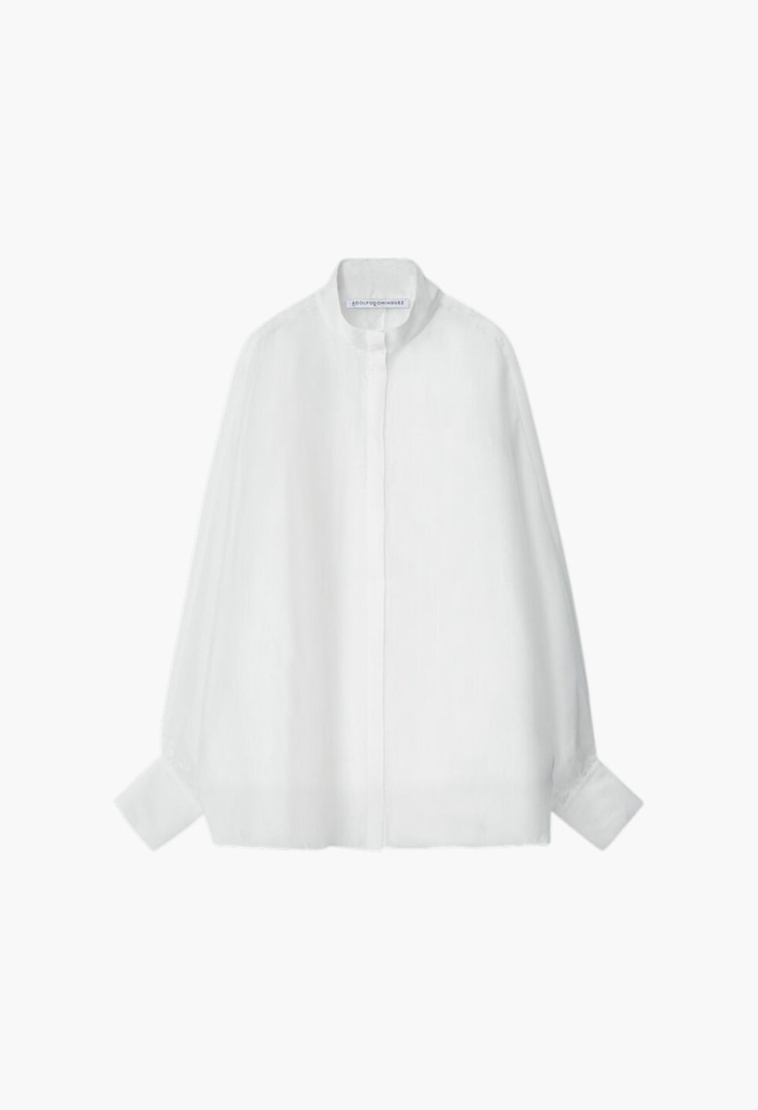 White - Oversized Semi-Sheer Shirt Woman - GLAM MODA