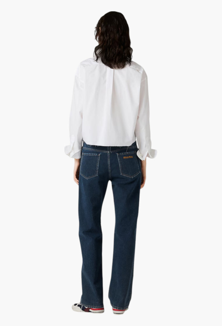 White - Poplin Shirt - GLAM MODA