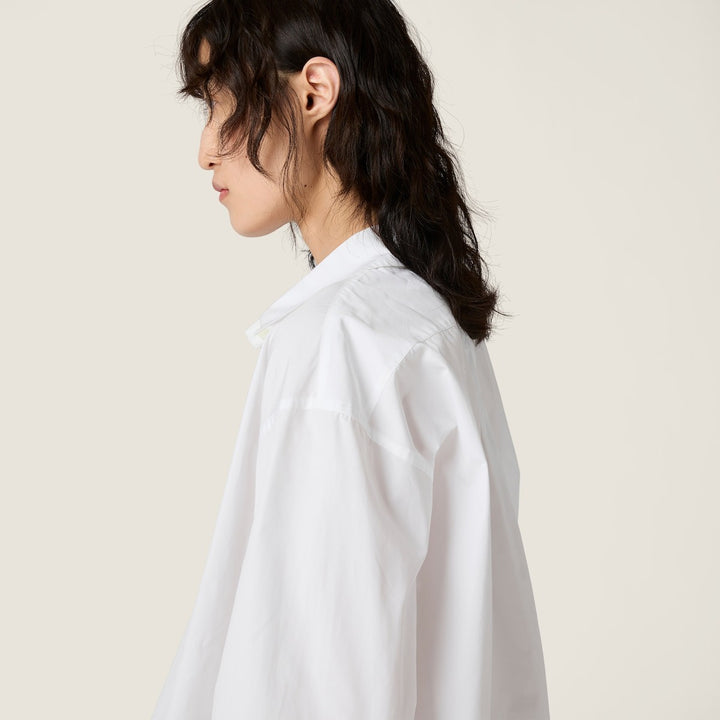 White - Poplin Shirt - GLAM MODA