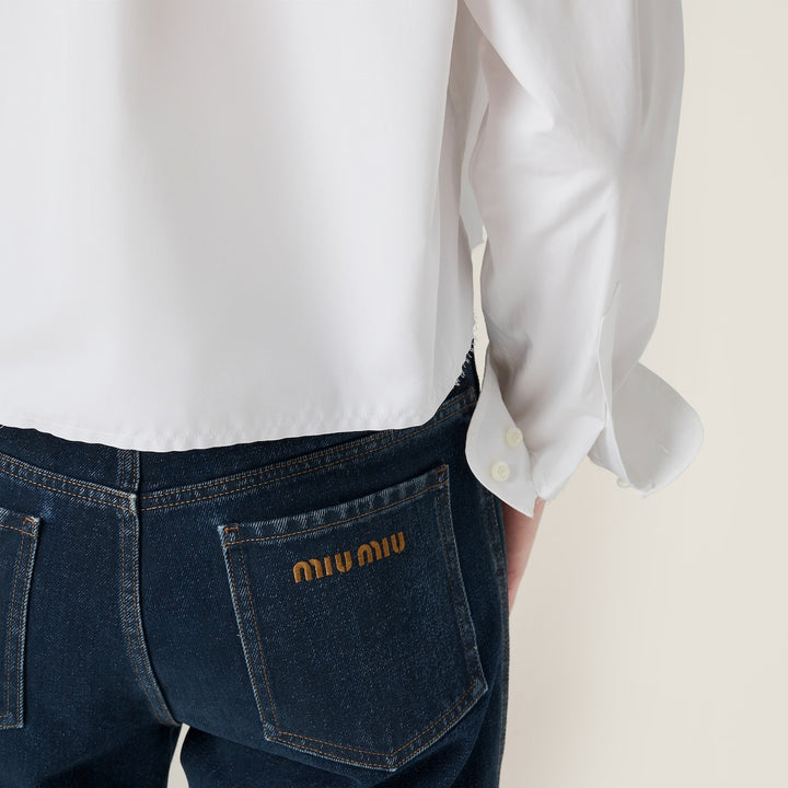 White - Poplin Shirt - GLAM MODA