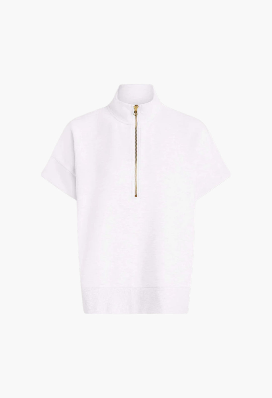 White - Ritchie Short Sleeve Sweat - GLAM MODA