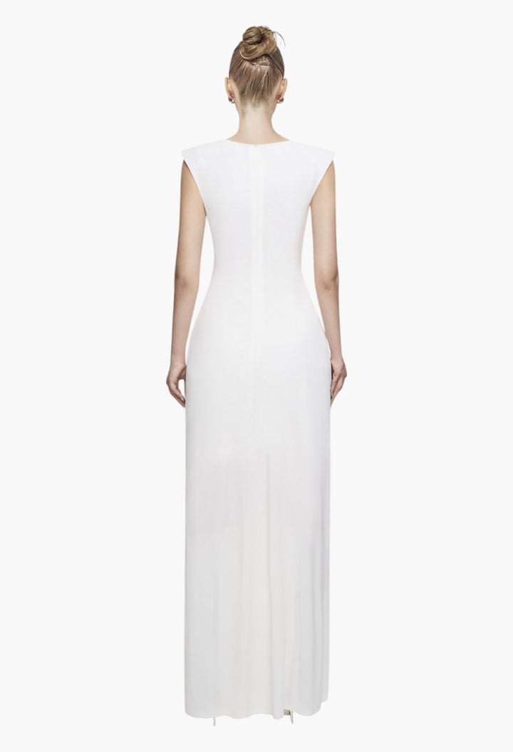 White - Rosy Dress - GLAM MODA