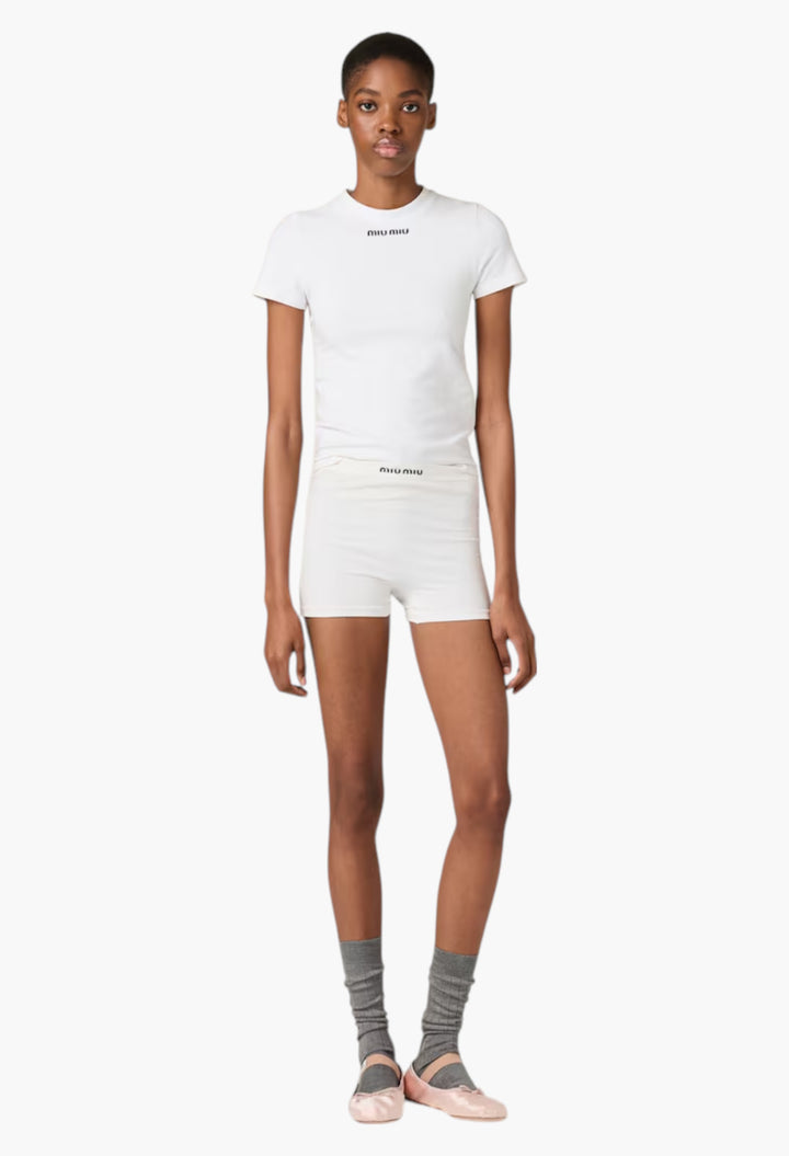 White - Seamless T-shirt - GLAM MODA