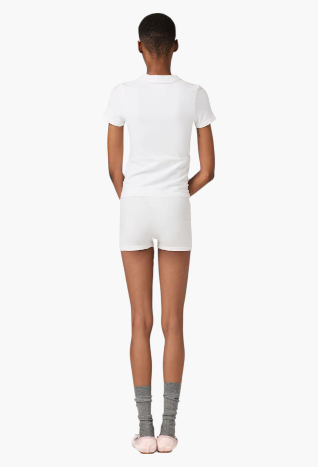 White - Seamless T-shirt - GLAM MODA