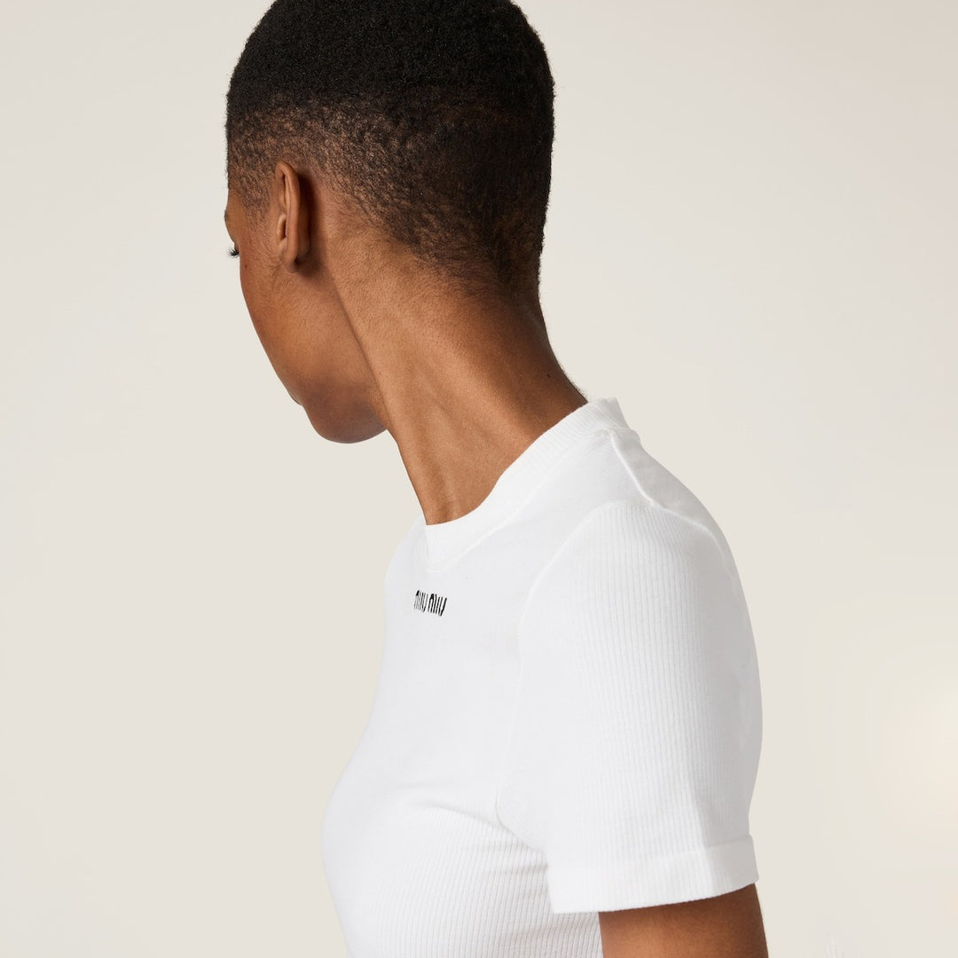 White - Seamless T-shirt - GLAM MODA