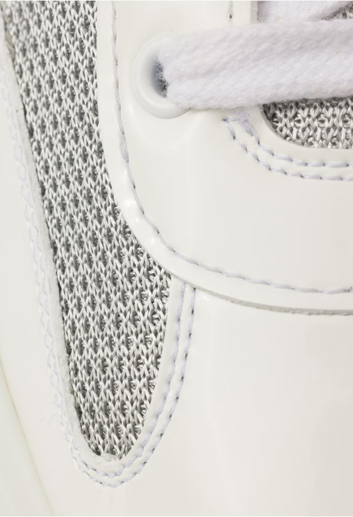 White/Silver - Prada America's Cup Biker Fabric Sneakers - GLAM MODA