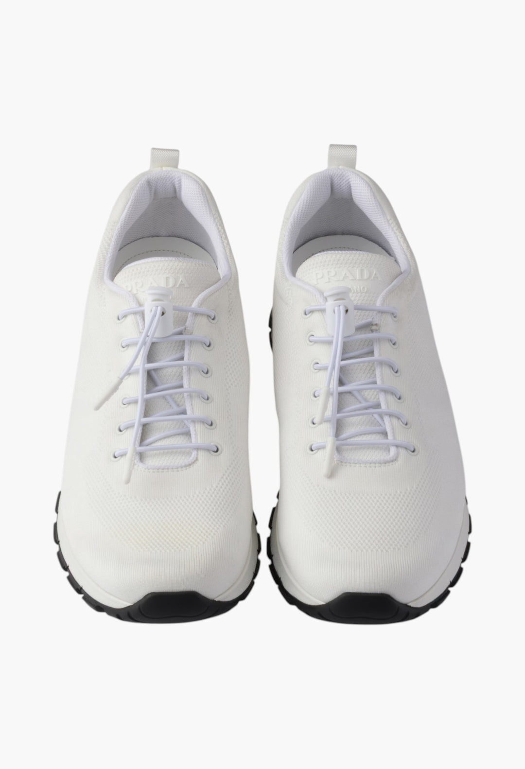 White - Stretch Knit Sneakers - GLAM MODA