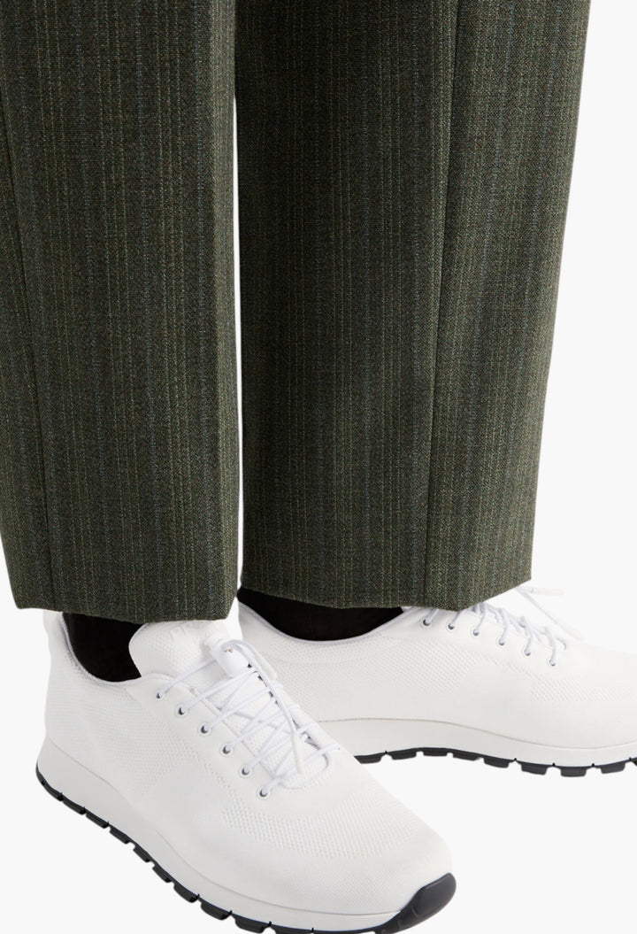 White - Stretch Knit Sneakers - GLAM MODA