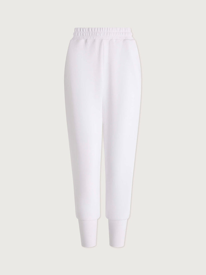 White - The Slim Cuff Pant 25" - GLAM MODA