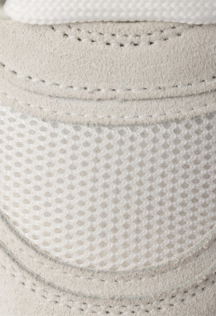 White - Trail Mesh Fabric And Suede Mules - GLAM MODA