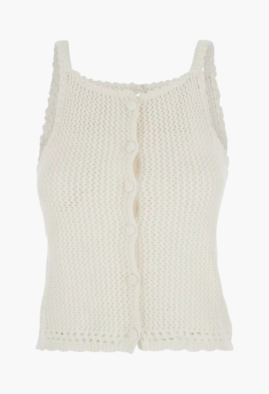 Linen And Cotton Blend Top - GLAM MODA