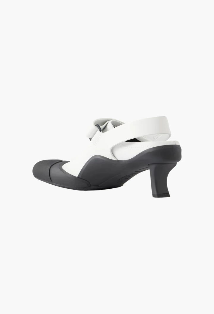 Dive 45 logo-detailed rubber-trimmed leather slingback pumps