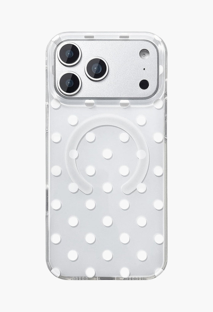 Magnetic Case for iPhone 17 Pro Max Case Compatible with Wireless Charging, Polka Dot Design Shockproof Bumper Cover Case for Girls Women - GLAM MODA