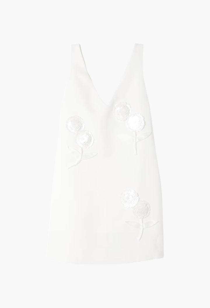 Appliquéd Embellished Crepe Mini Dress - GLAM MODA