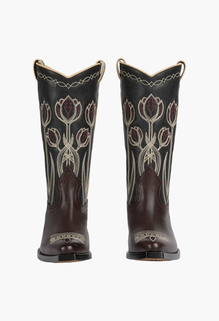 Women's Boot With Embroidery - GLAM MODA