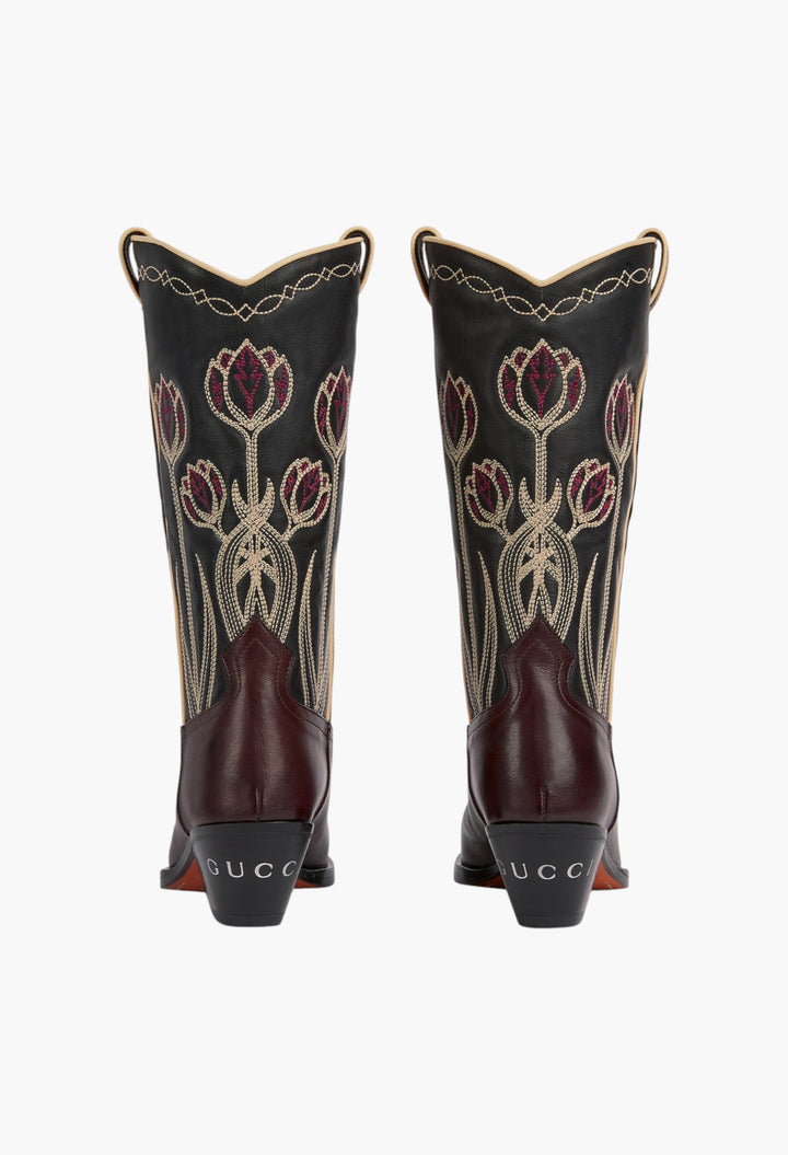 Women's Boot With Embroidery - GLAM MODA