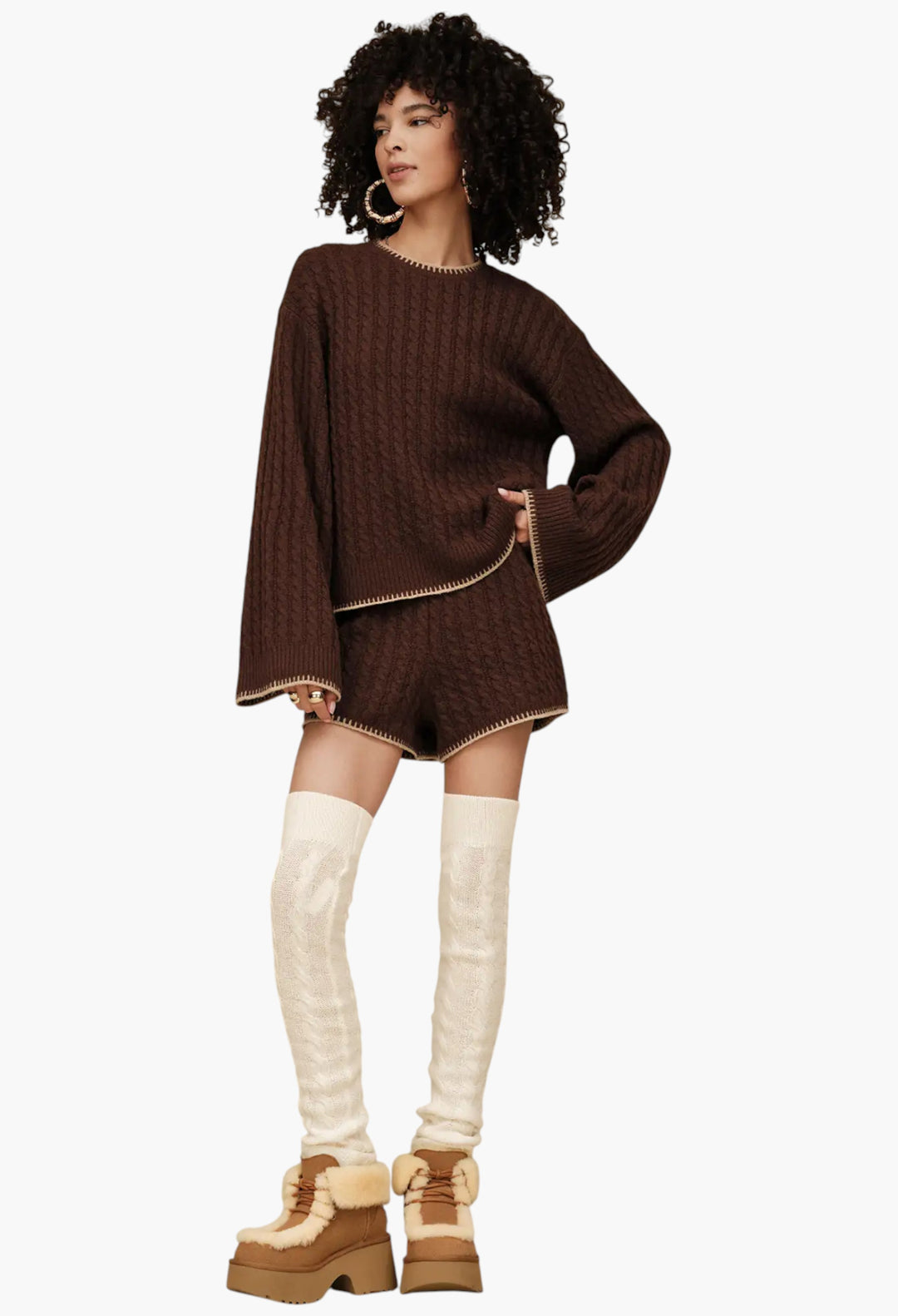 Women's Zanika Thigh High Cable - GLAM MODA