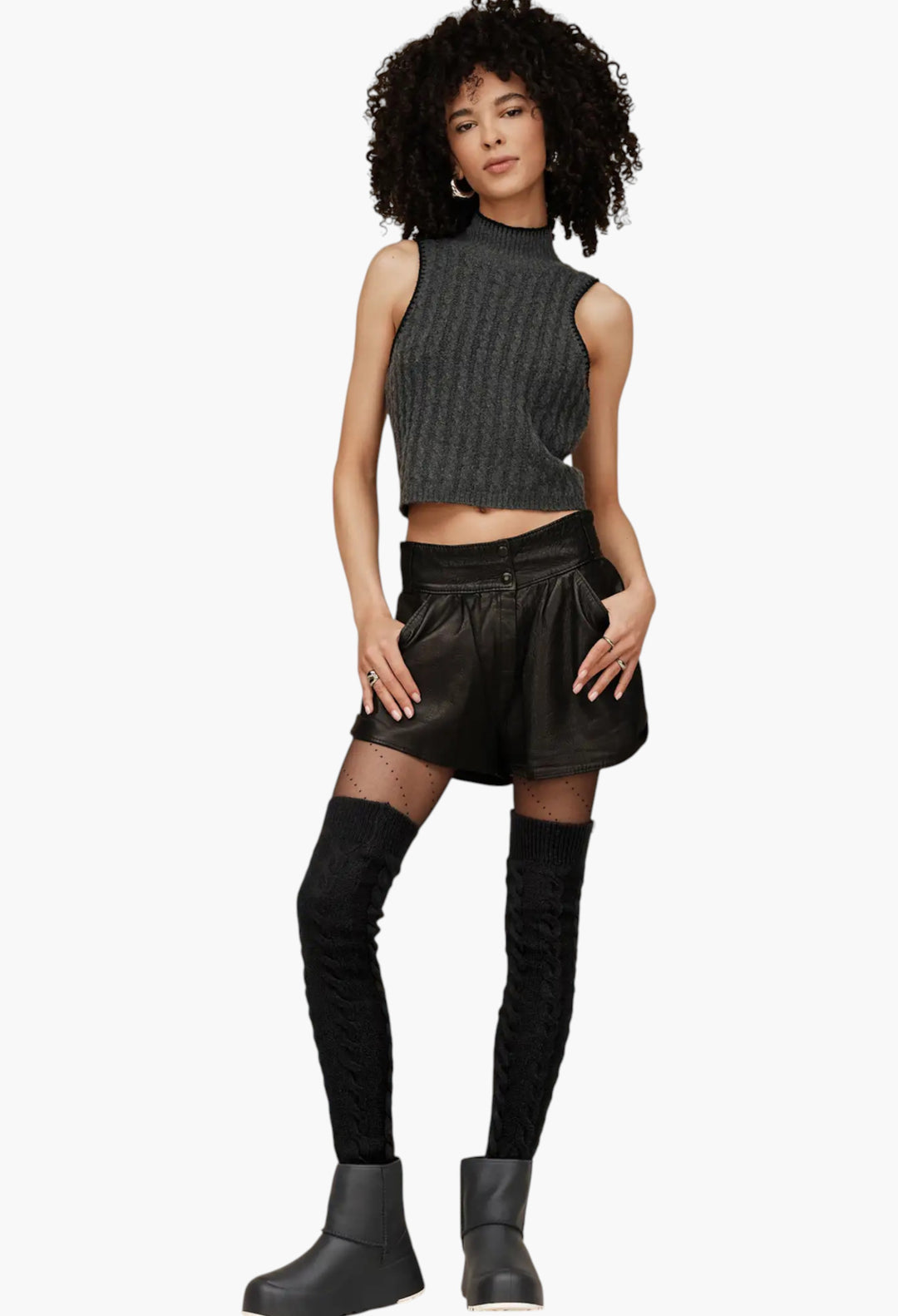 Women's Zanika Thigh High Cable - GLAM MODA
