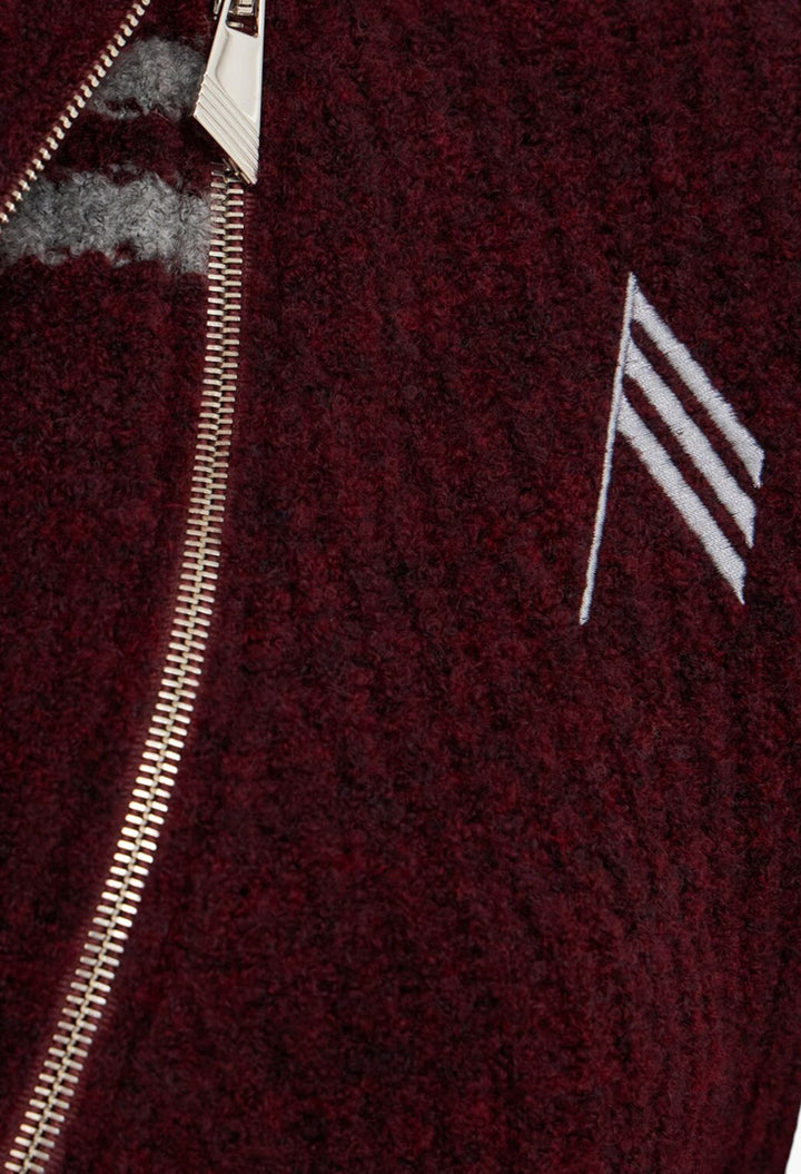 Wool Blend Jacquard Cardigan - GLAM MODA