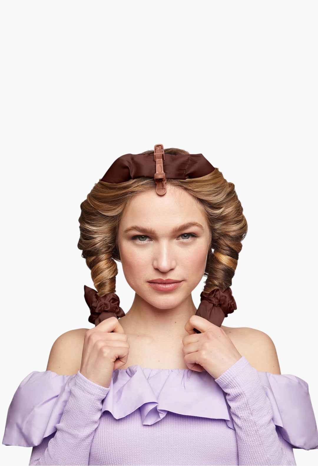 XL Satin Heatless Curling Set - Chocolate - GLAM MODA