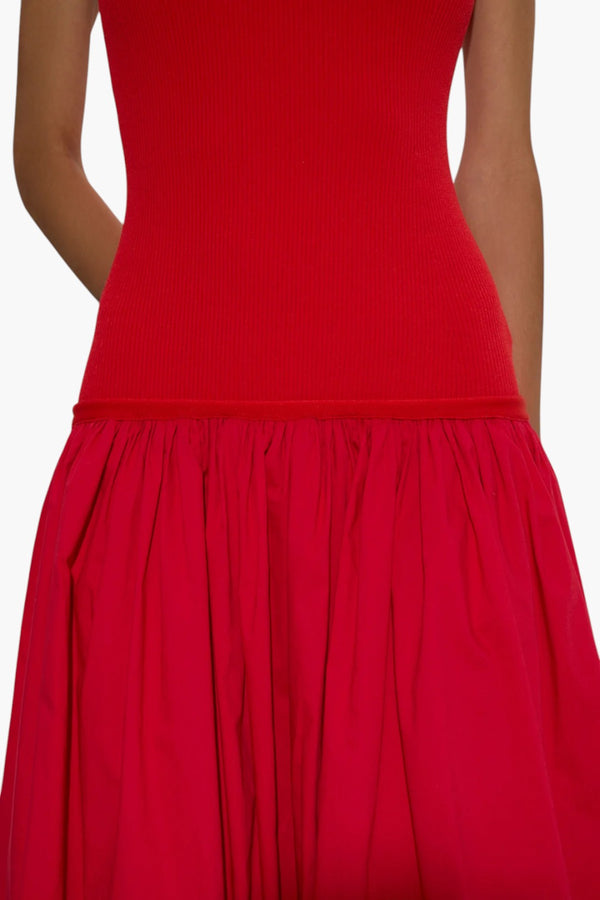 Yanez Poplin Combo Dress