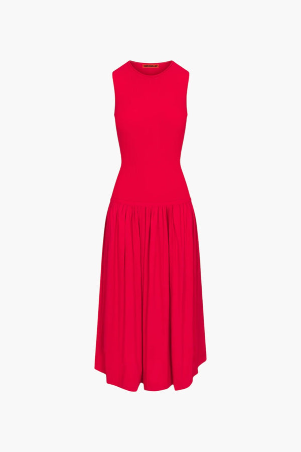 Yanez Poplin Combo Dress