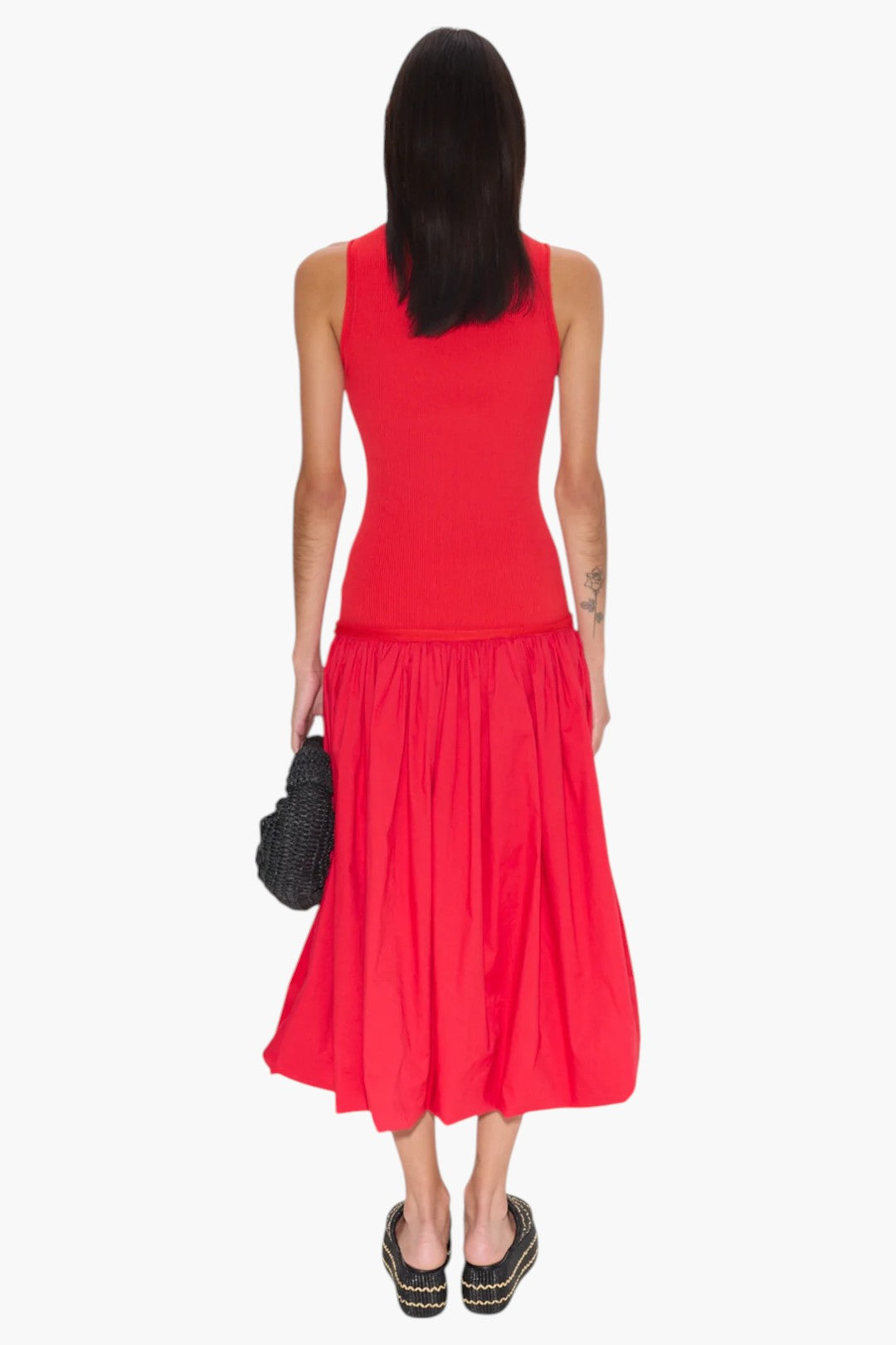 Yanez Poplin Combo Dress - GLAM MODA