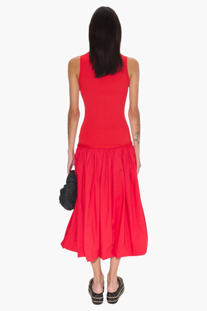 Yanez Poplin Combo Dress - GLAM MODA