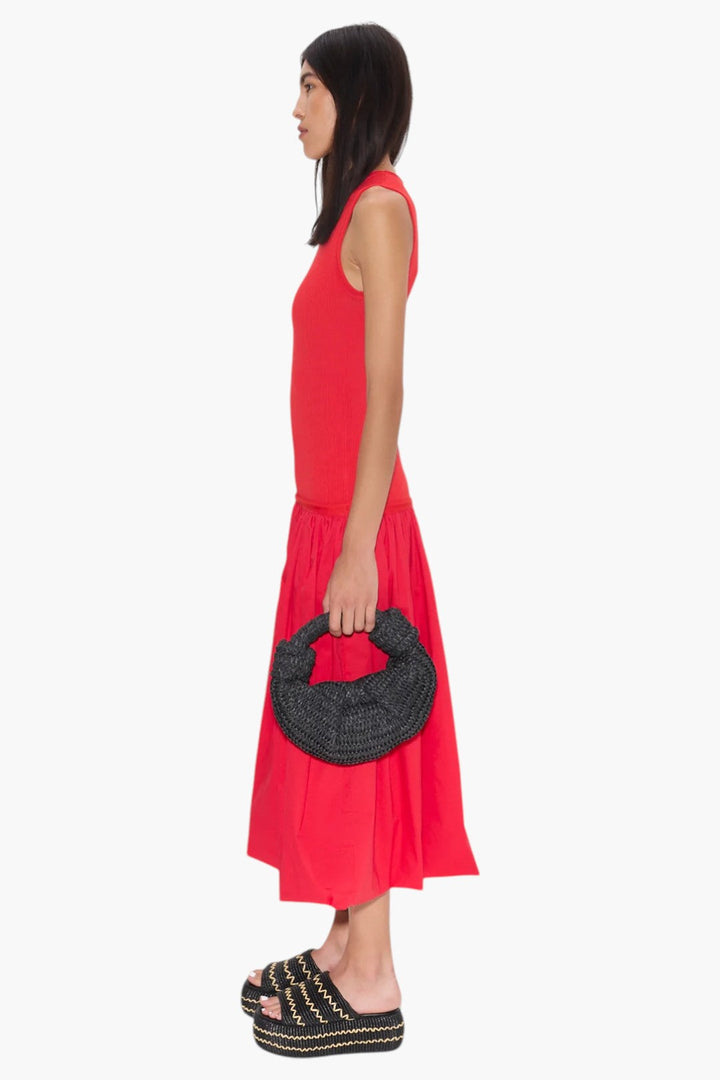 Yanez Poplin Combo Dress - GLAM MODA