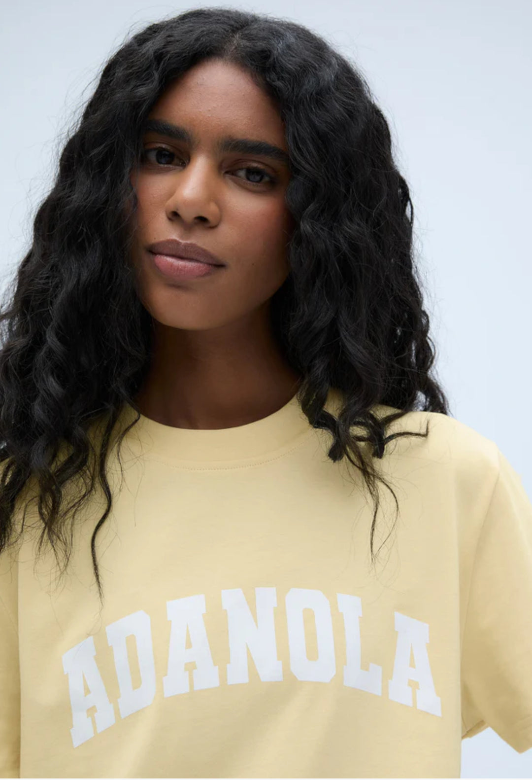 Yellow/Marshmallow White - Varsity Short Sleeve Oversized T-shirt - GLAM MODA