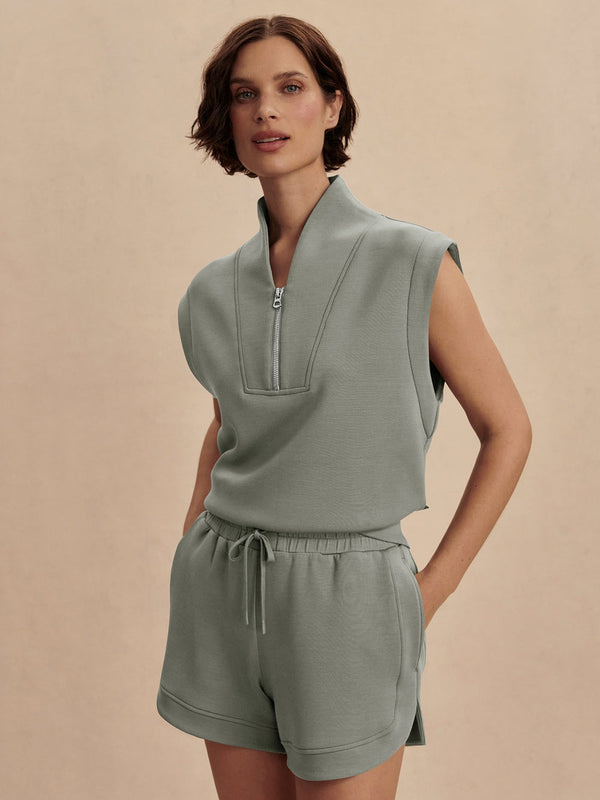 Shadow - Loretta Half-Zip Sleeveless Sweat