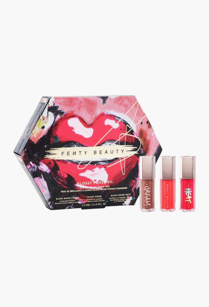 Fenty Beauty By Rihanna Glossy Posse Vii Full-Size Gloss Bomb Trio New - GLAM MODA