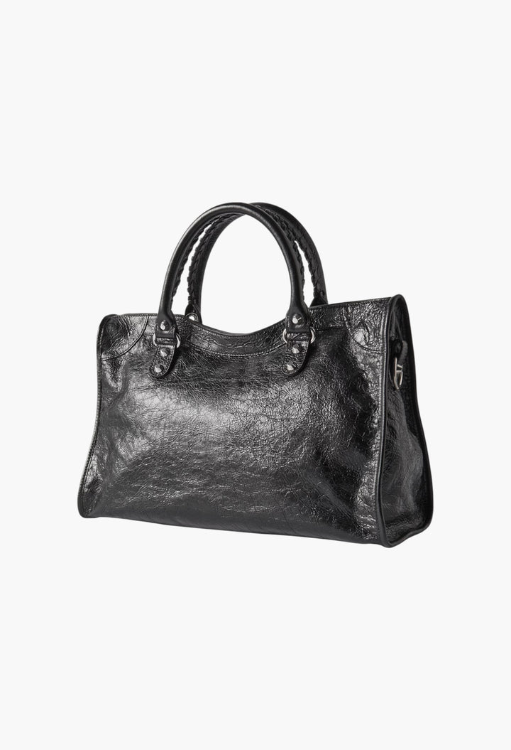 Le City Small Embellished Textured-Leather Tote - GLAM MODA