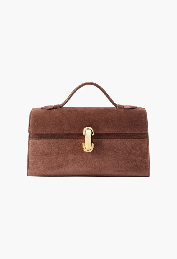 Chocolate - Symmetry Pochette Suede Tote