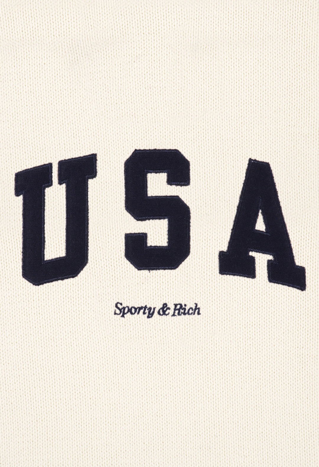 USA Knitted Turtleneck - Ecru/Navy - GLAM MODA