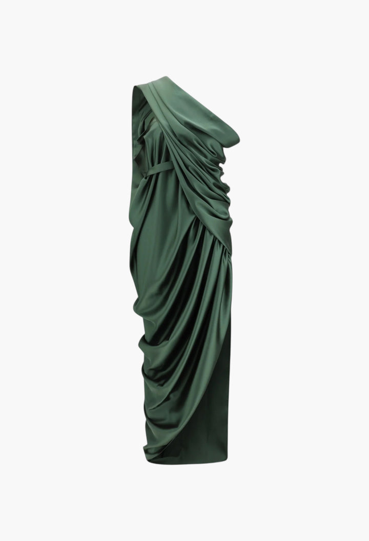 Draped Midi Dress - GLAM MODA