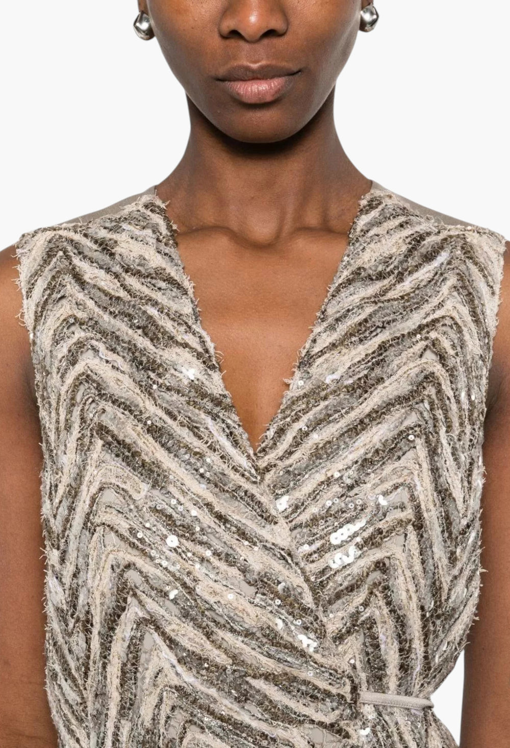 Embroidered Silk Vest - GLAM MODA
