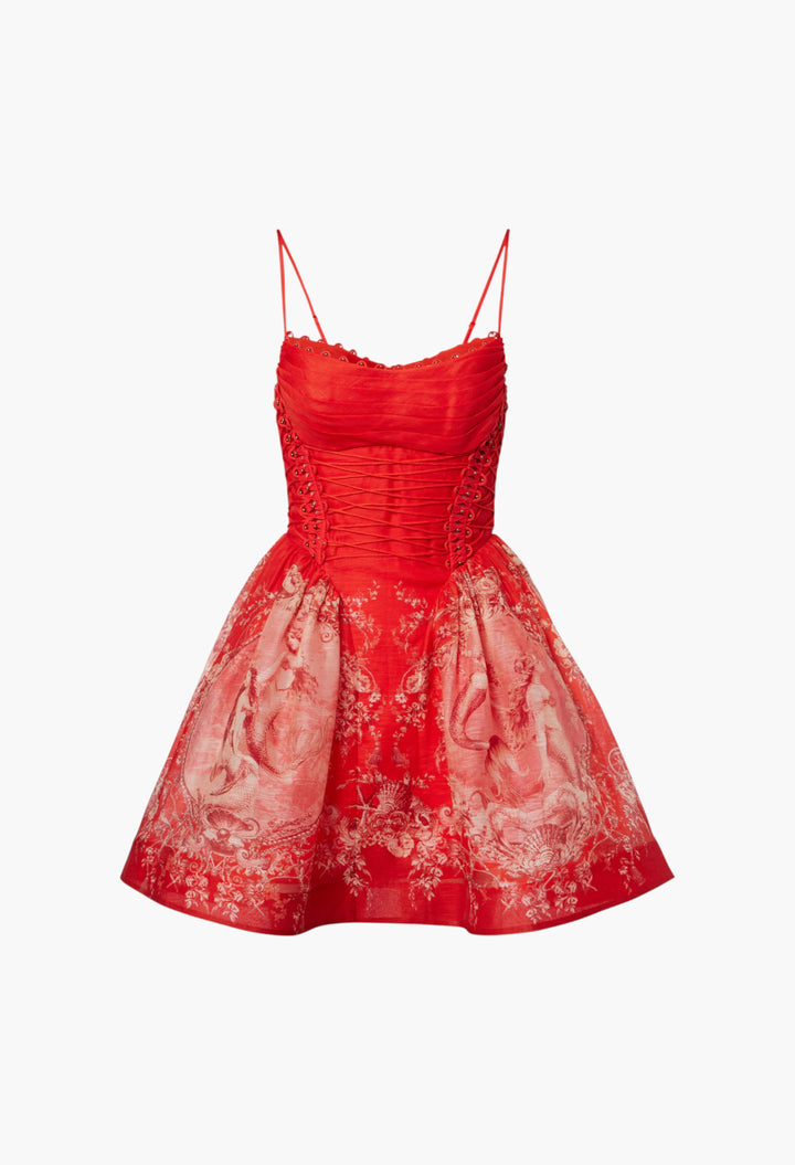 Rebellion Linen And Silk Minidress - GLAM MODA