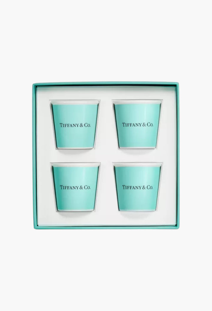 Tiffany Espresso Cups In Bone China, Set Of Four - GLAM MODA