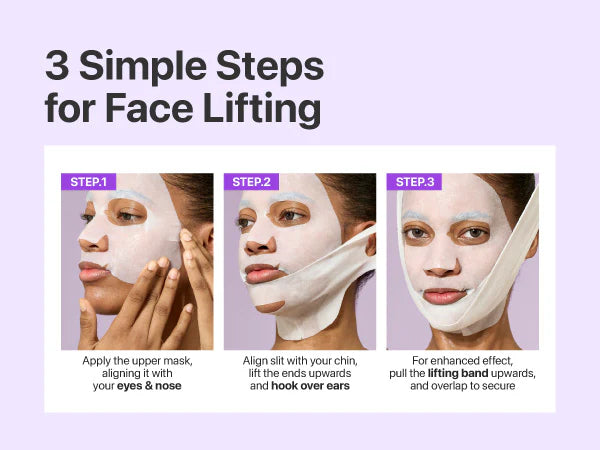 No.9 NAD+ BIO Lifting-Sil Full Face Mask (4 Sheets + Lifting Band) - GLAM MODA