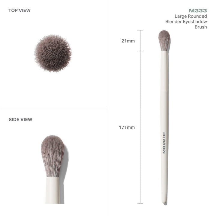 M333 Large Rounded Blender Eyeshadow Brush | GLAM MODA
