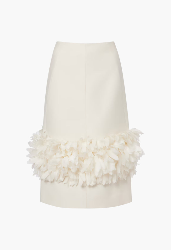 Petal Wool And Silk Midi Skirt - GLAM MODA