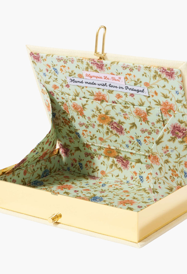 Pride And Prejudice Embroidered Appliquéd Canvas Clutch - GLAM MODA