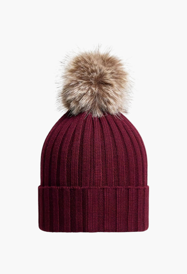 Wool Beanie With Pom Pom